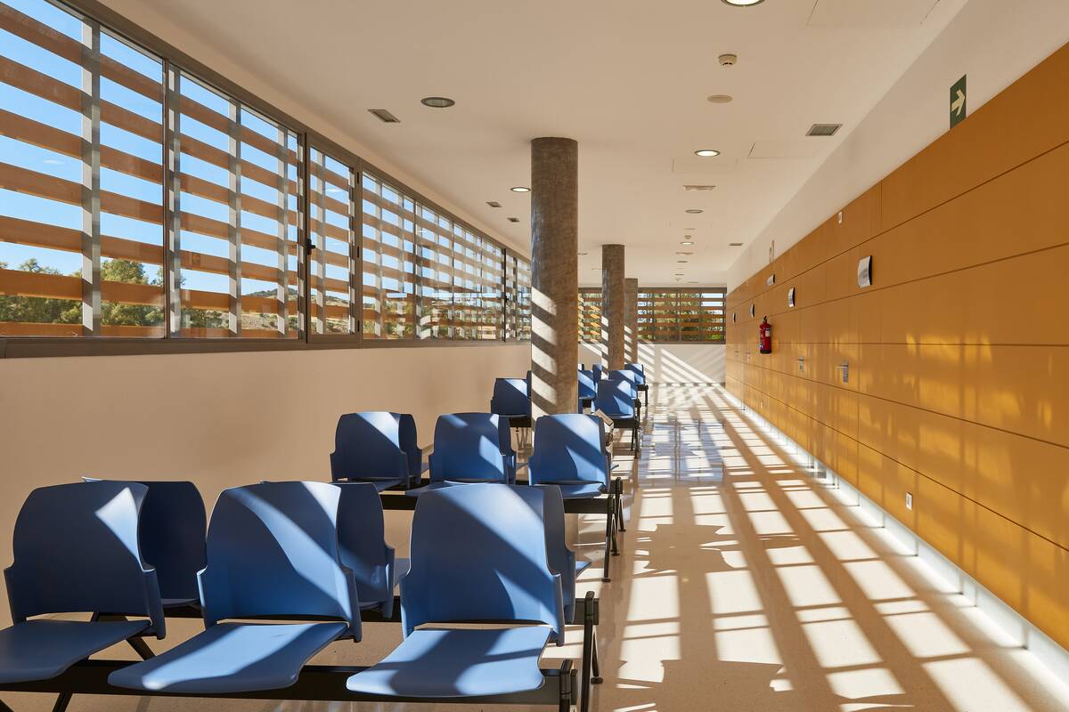 Detail of consultation rooms with sunny windows in HAR La Janda Vejer C&aacute;diz APESBG