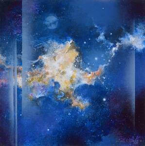 &copy; Antonio Bujalance "Sobre azules" (2009). Foto: Luis Mu&ntilde;oz. (con permiso del autor)