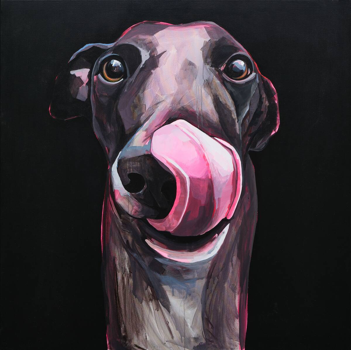 "Autorretrato con la lengua fuera". Pedro L&iacute;ndez