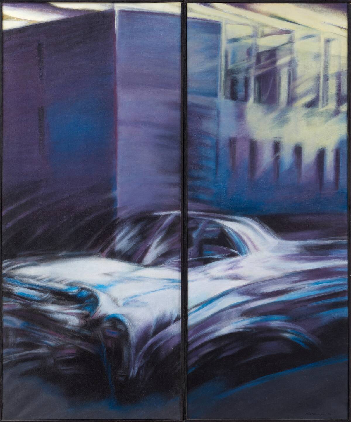 In the street (diptych) 2&times;51&times;119 cm. 1986