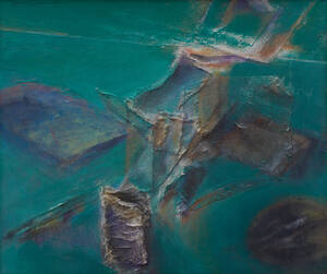 The green desk (55×46cms) 1999